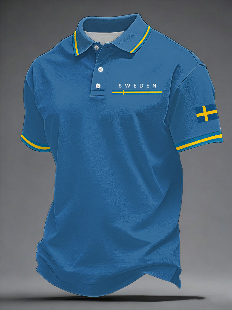 Mäns svenska konst Skriv ut Casual Topp