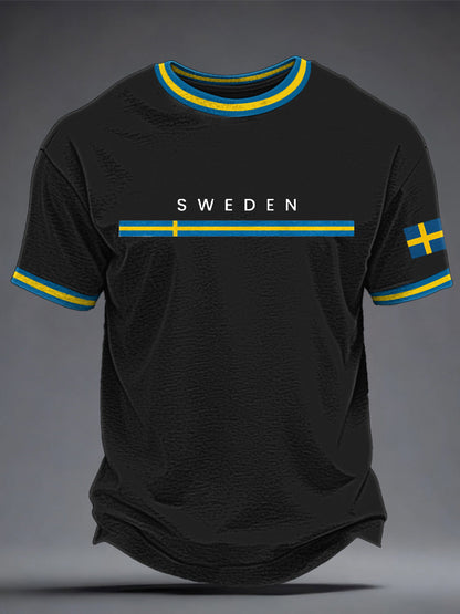 Herrtröja med svensk konsttryck