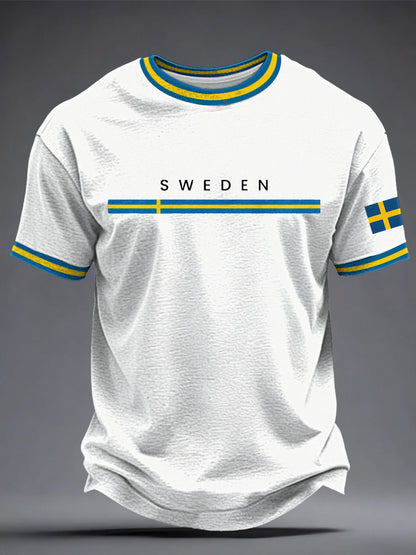Herrtröja med svensk konsttryck