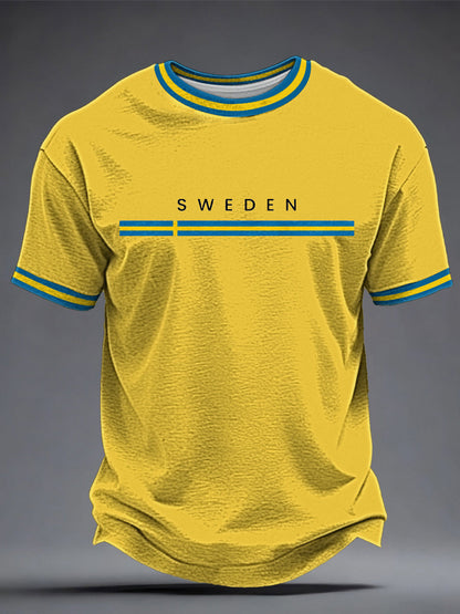 Herrtröja med svensk konsttryck