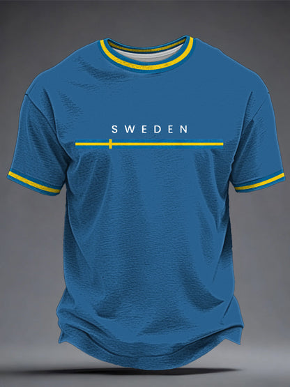 Herrtröja med svensk konsttryck