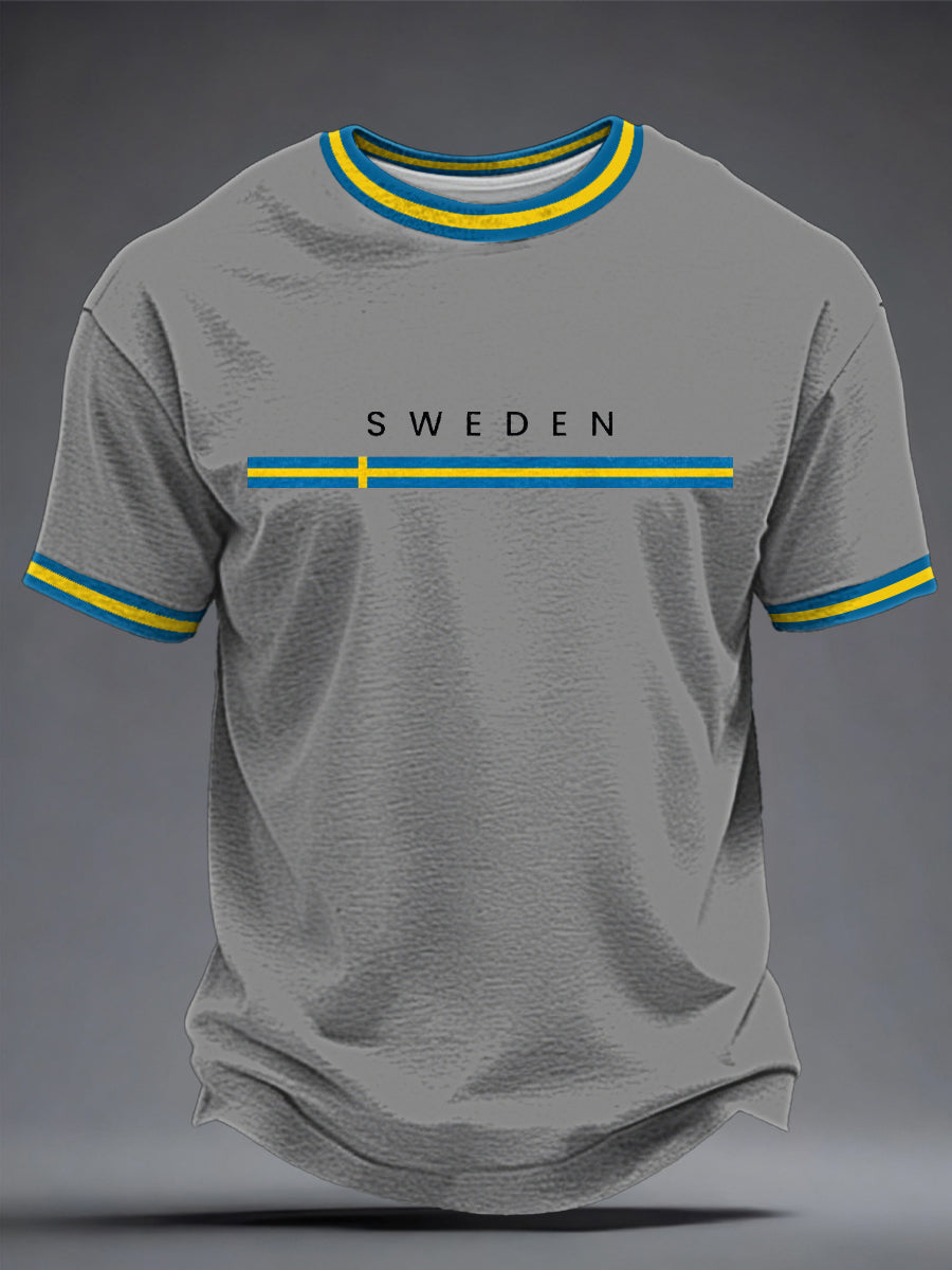 Herrtröja med svensk konsttryck