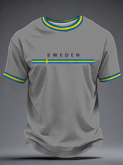 Herrtröja med svensk konsttryck