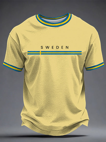 Herrtröja med svensk konsttryck