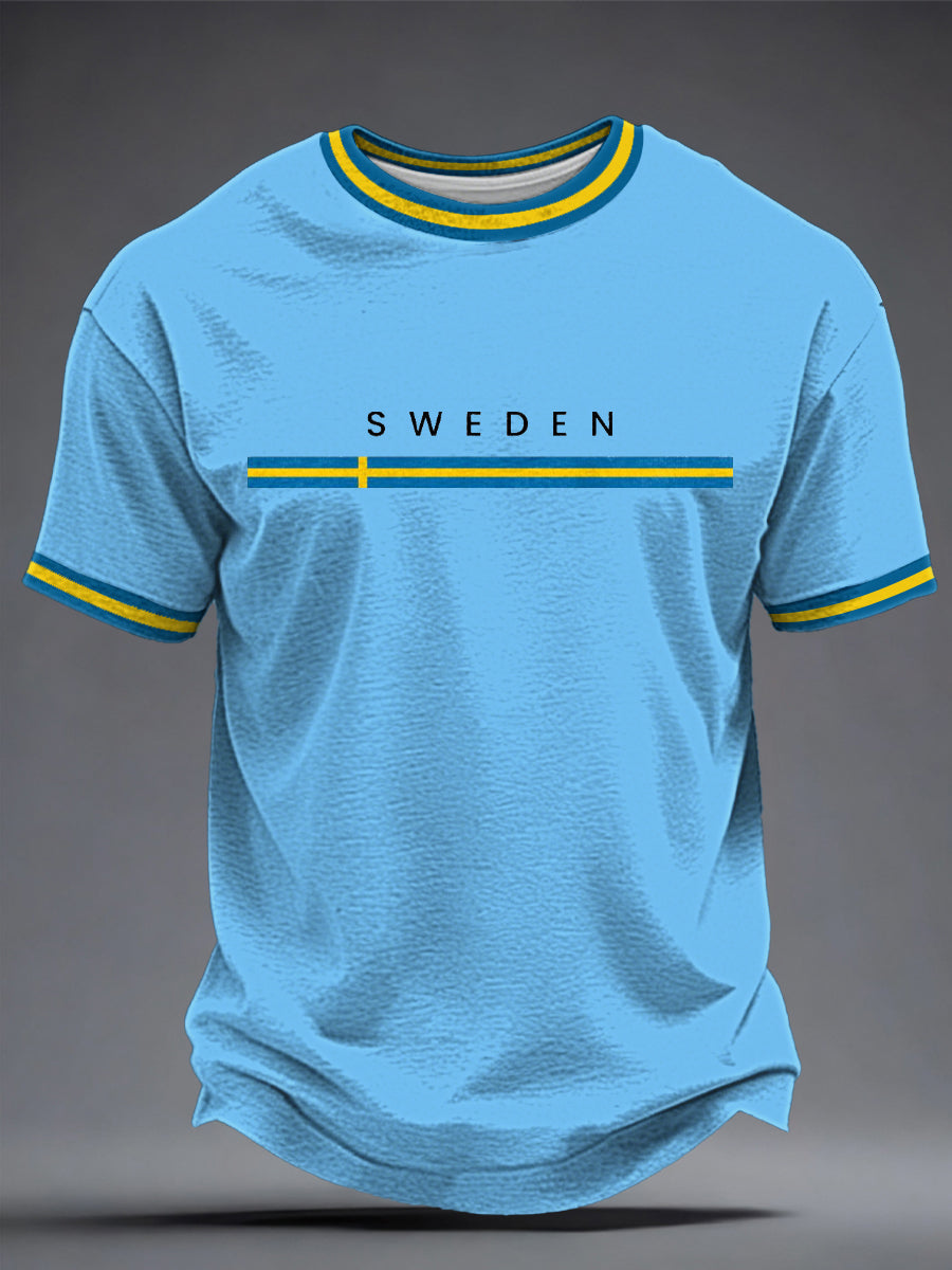 Herrtröja med svensk konsttryck