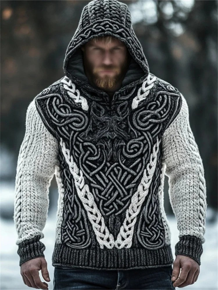 Herr Retro Nordic Viking Celtic Knop Långärm tröjar