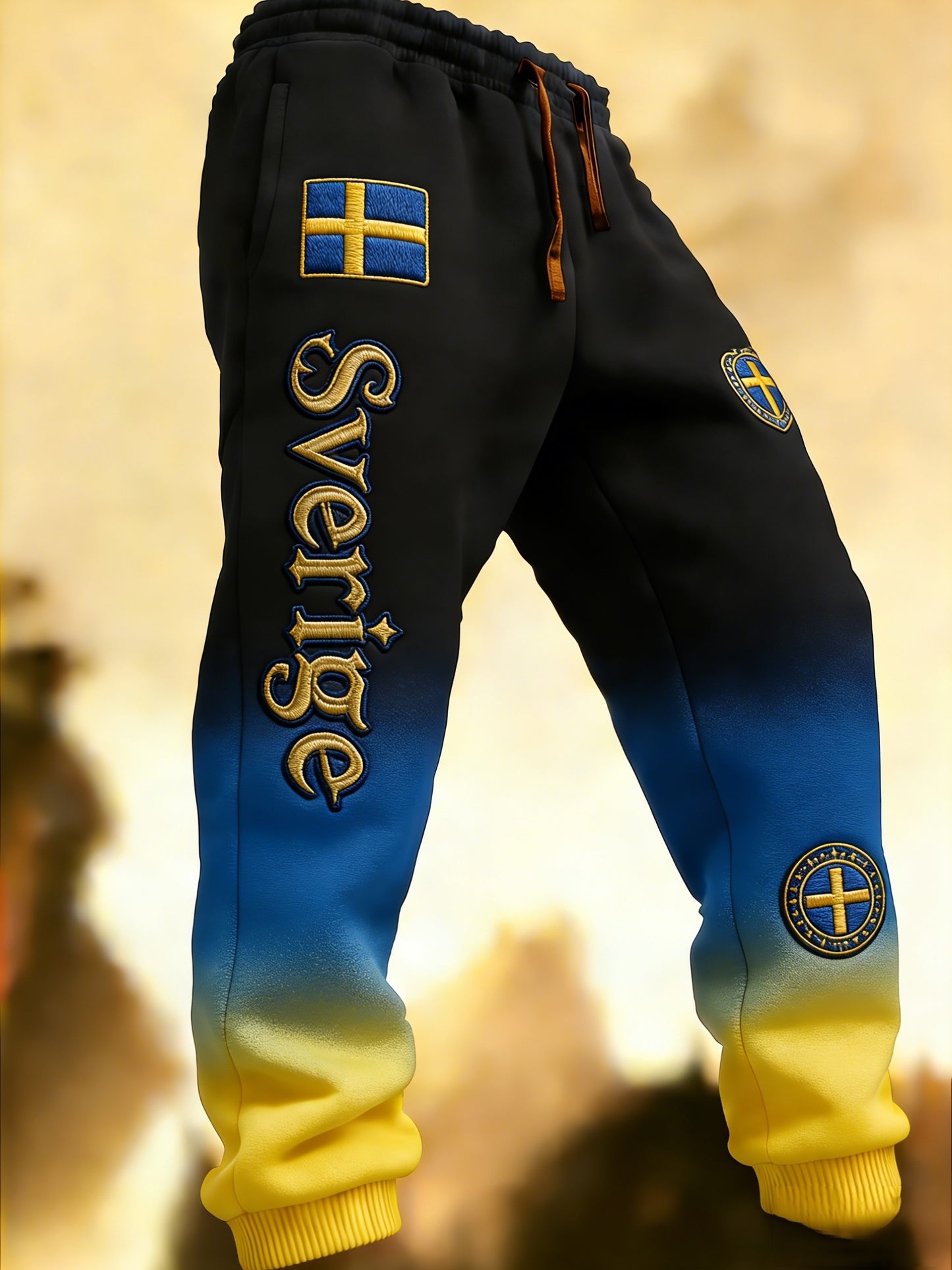 Mr. Retro Viking Swedish Flag Badge Cottage Doors