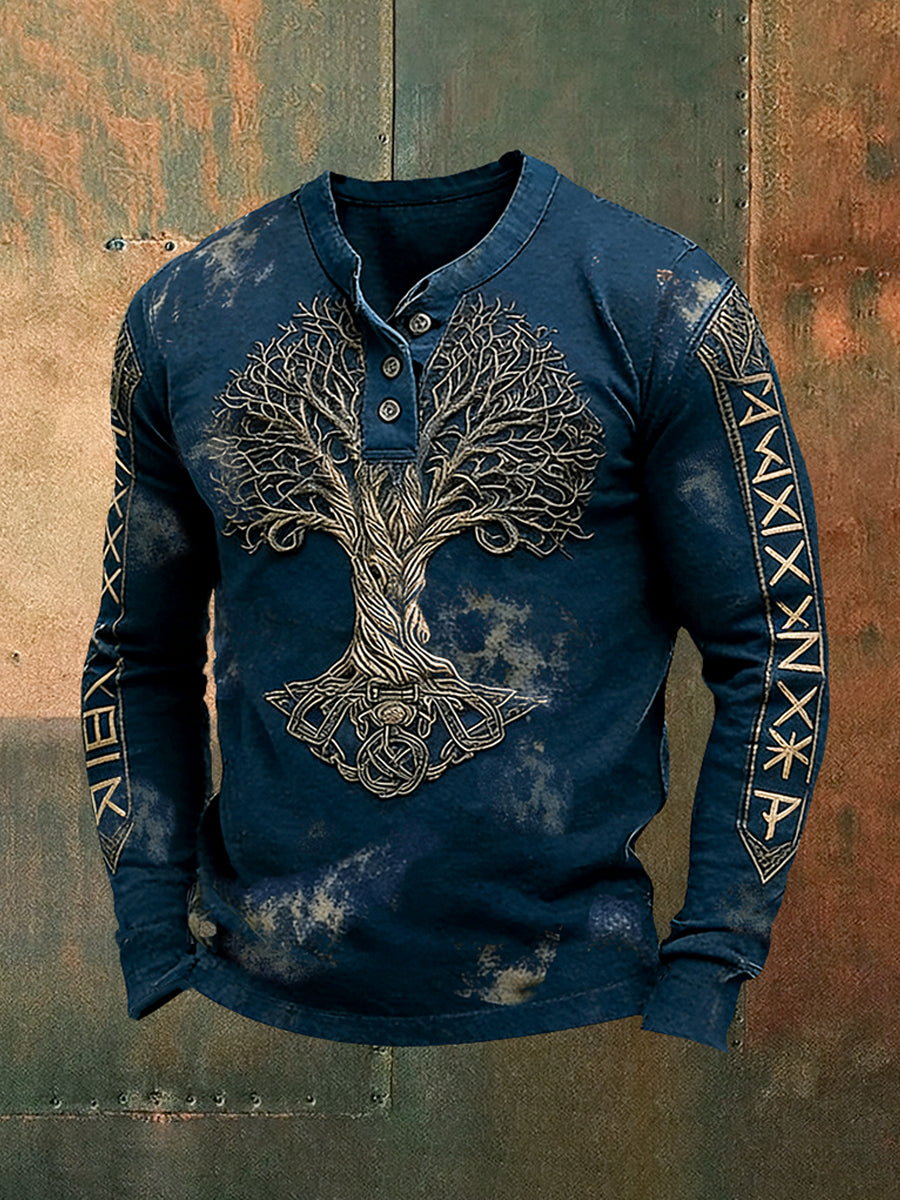Viking Henry Collar Long Sleeve T-shirt