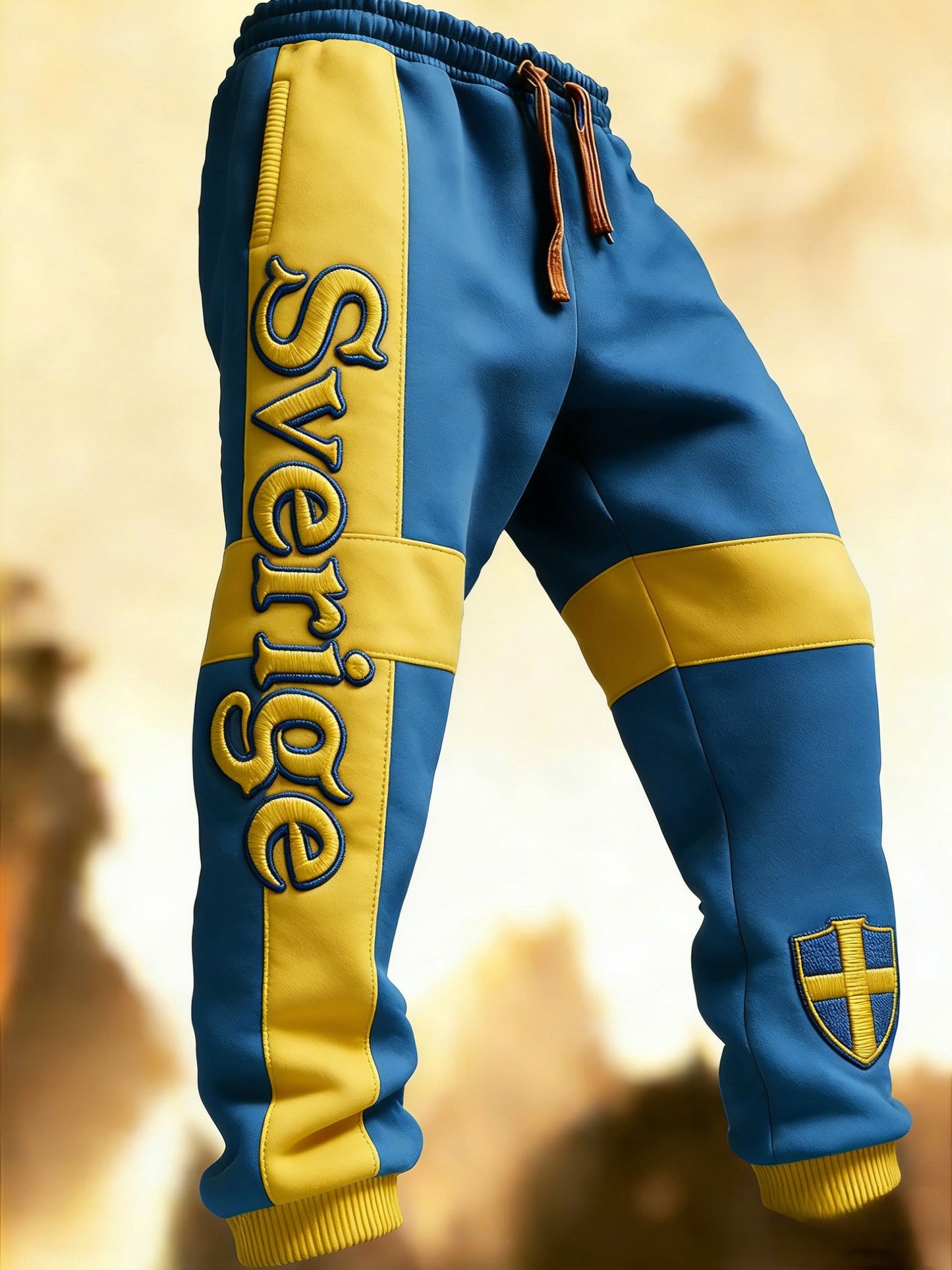 Herr Retro Viking Svensk Flagga Märke Fritidshusor