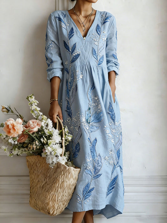 Women's shirt with floral pattern and art print
