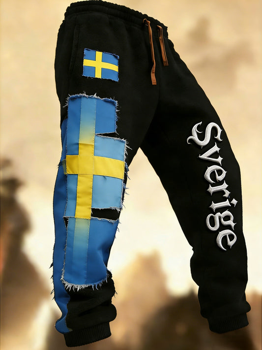 Mr. Retro Viking Swedish Flag Badge Cottage Doors