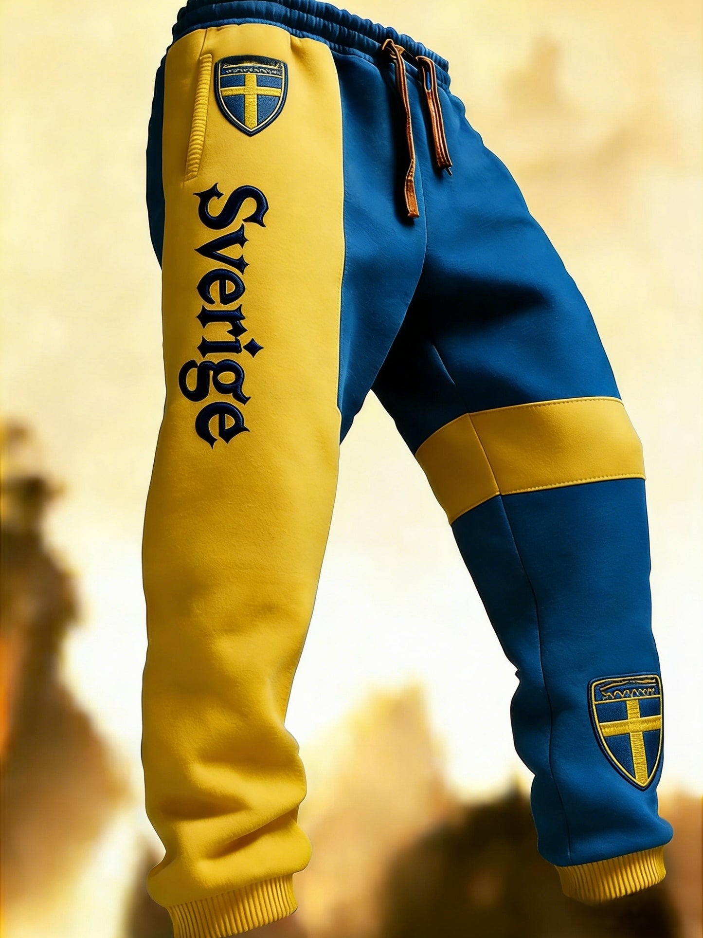 Herr Retro Viking Svensk Flagga Märke Fritidshusor