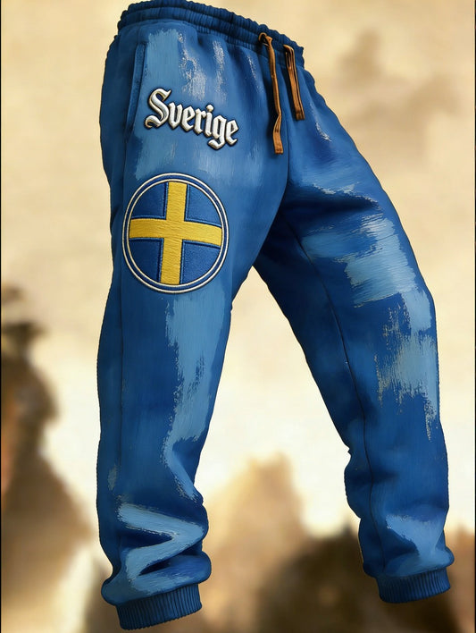 Mr. Retro Viking Swedish Flag Badge Cottage Doors