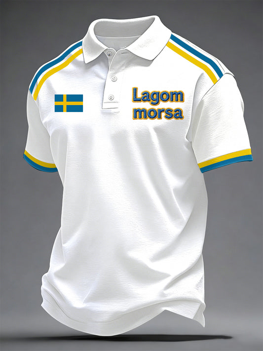 Men's Clothing Swedish Mother's Day Print Casual T-shirt