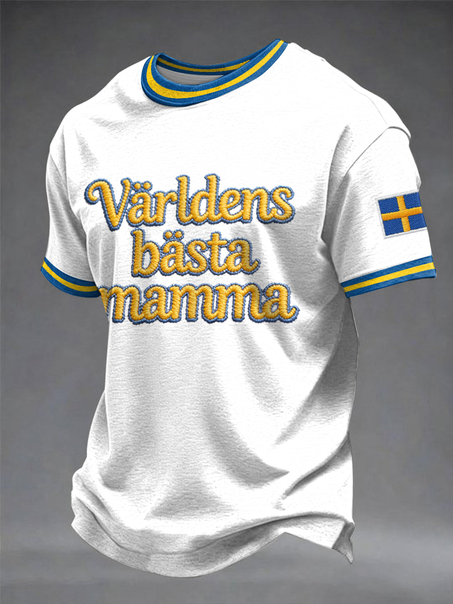 Herrtröja med svensk text om Mors dag och tryck