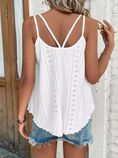 Kvinnor Jacquard ärmlösa Camisole