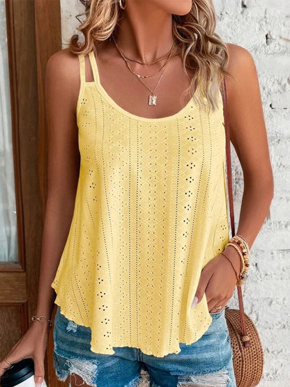 Kvinnor Jacquard ärmlösa Camisole