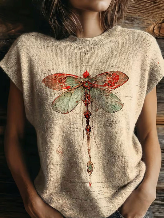 Women's Floral Art Retro Printed Top