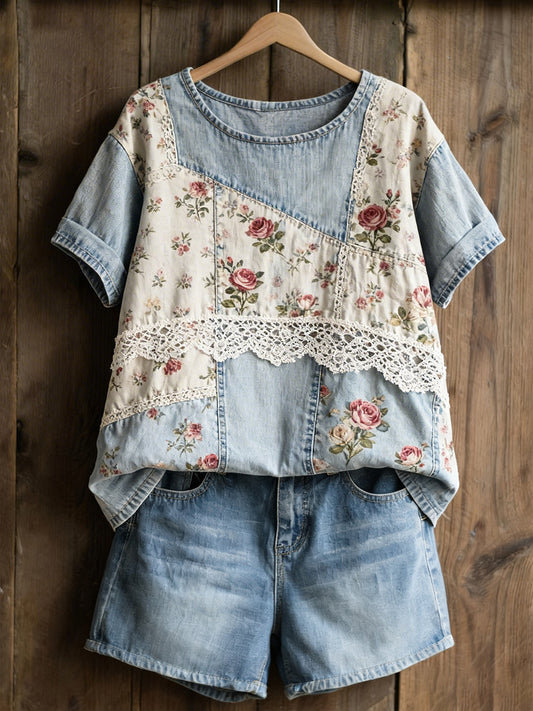 Ladies' Open Printed Casual Sweatshirt