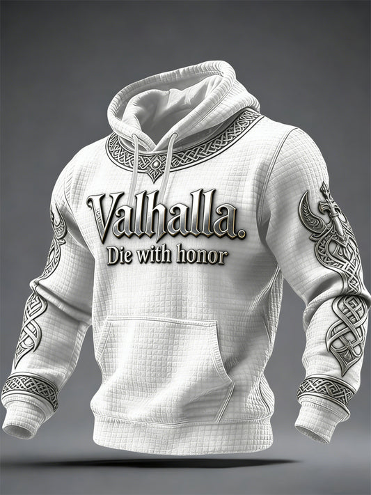 Men's sweatshirt with Viking style and Valhalla print
