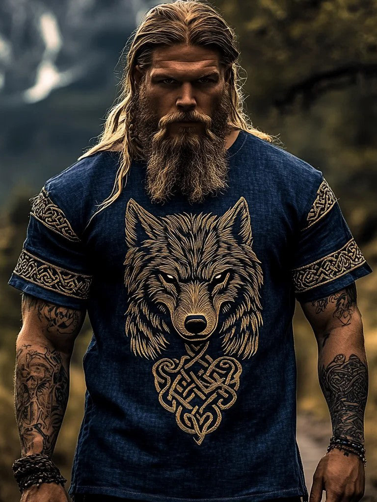 Herrvikingatricko med tryck