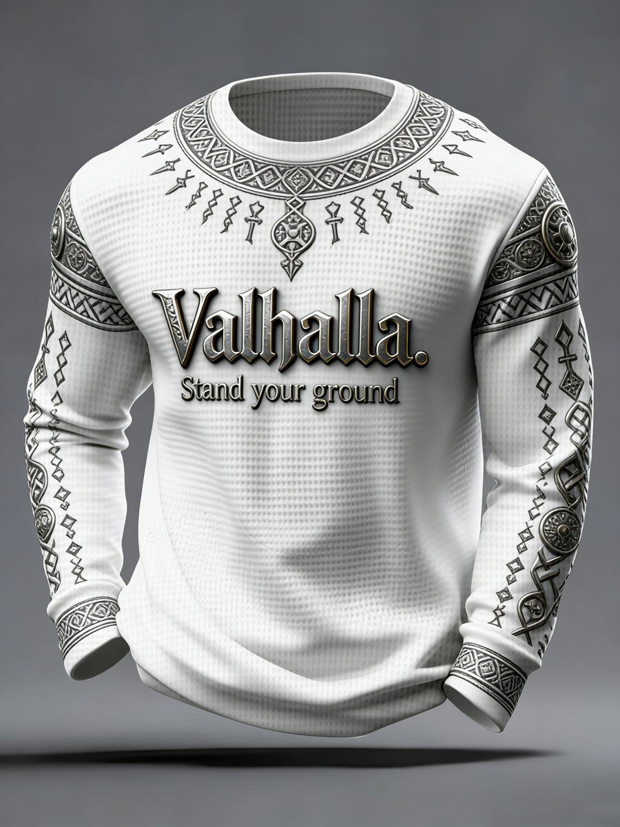 Men's Viking style jumper with Valhalla pattern