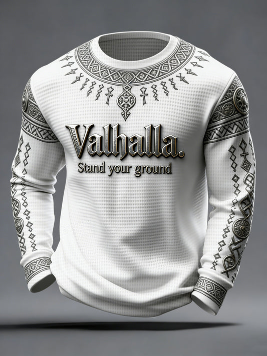 Men's Viking style jumper with Valhalla pattern