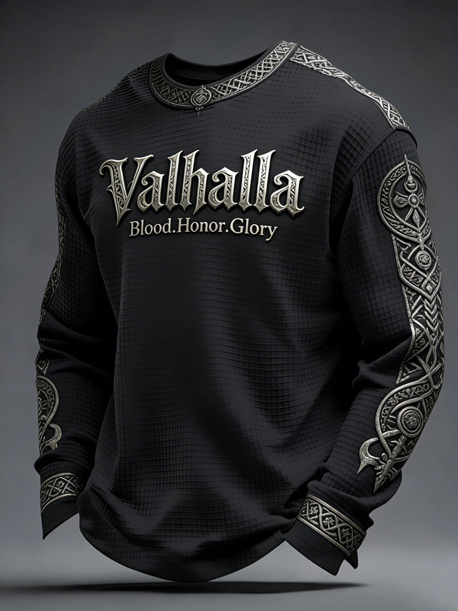 Men's Viking style jumper with Valhalla pattern