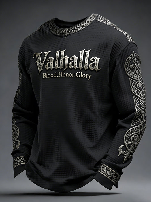 Men's Viking style jumper with Valhalla pattern