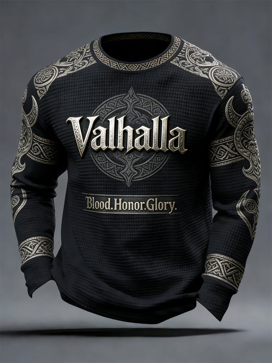 Men's Viking style jumper with Valhalla pattern