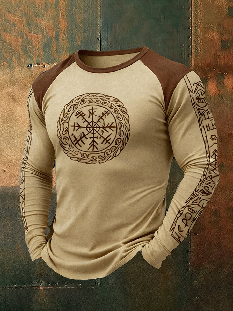 Herrvikingat-shirt med långa ärmar