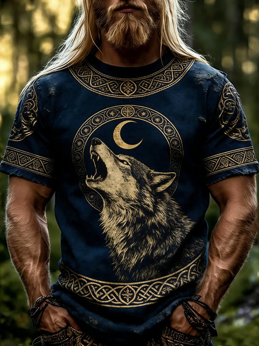 Men's Viking-themed sweater with print