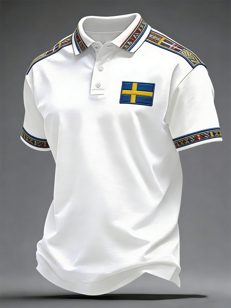 Men's Swedish Art Print Casual Top
