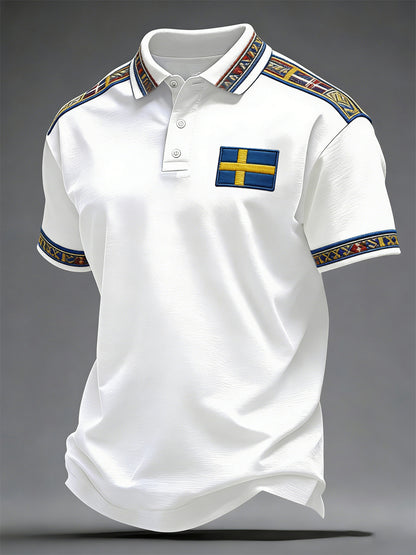 Men's Swedish Art Print Casual Top