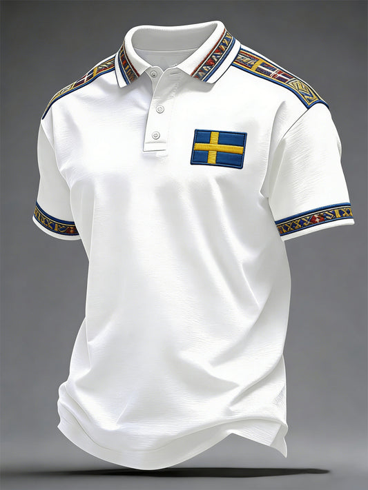 Men's Swedish Art Print Casual Top