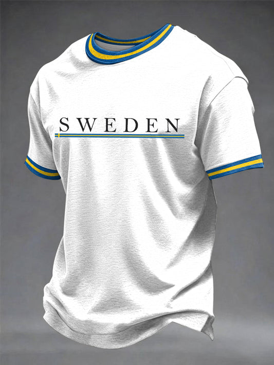 Men's sweater with Swedish art and Valhalla print