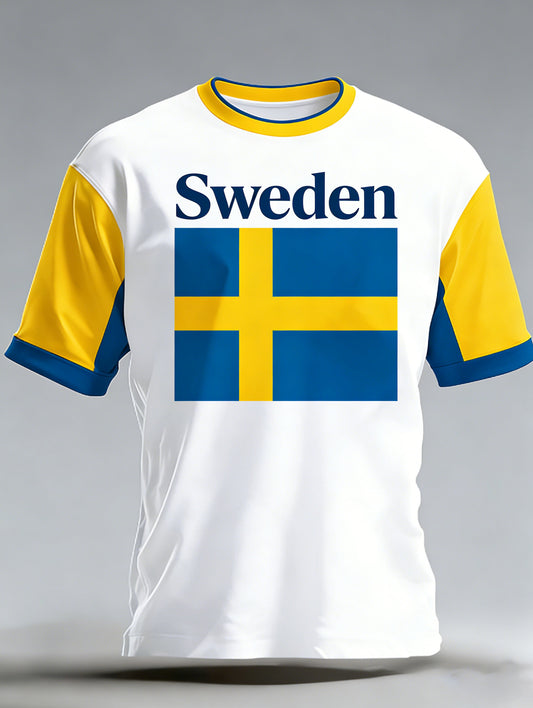 Men's printed t-shirt commemorating the Swedish Midsummer festival