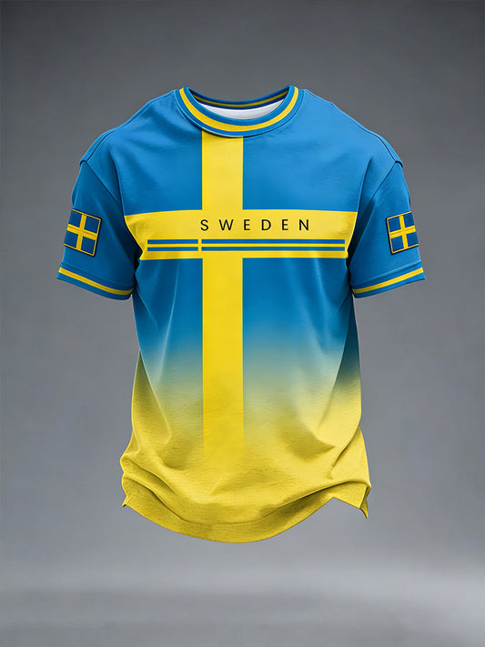 Retro Swedish Art Print Relaxed T-Shirt
