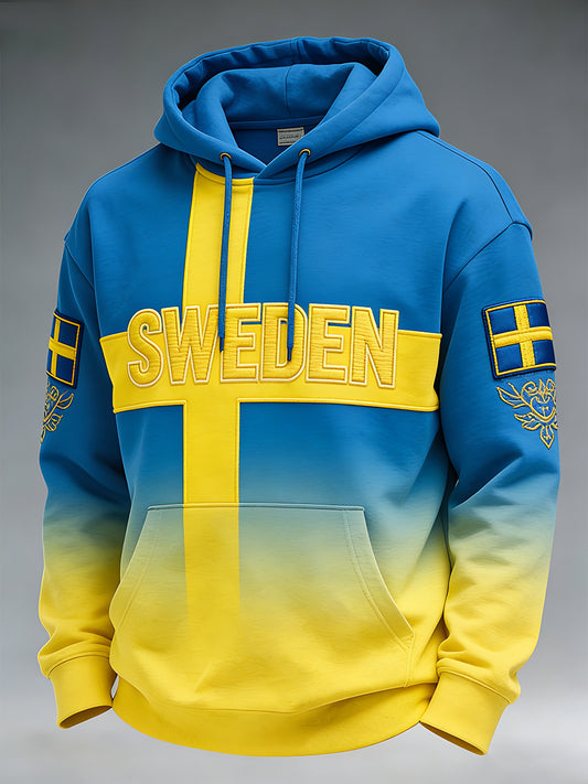 Retro Swedish Art Print Relaxed Sweatshirt
