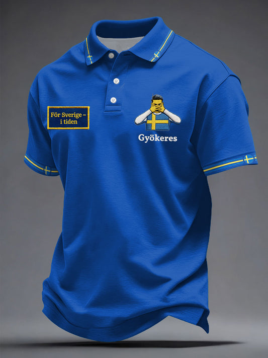 Men's Sweden Football Doctor Printed Casual T-shirts