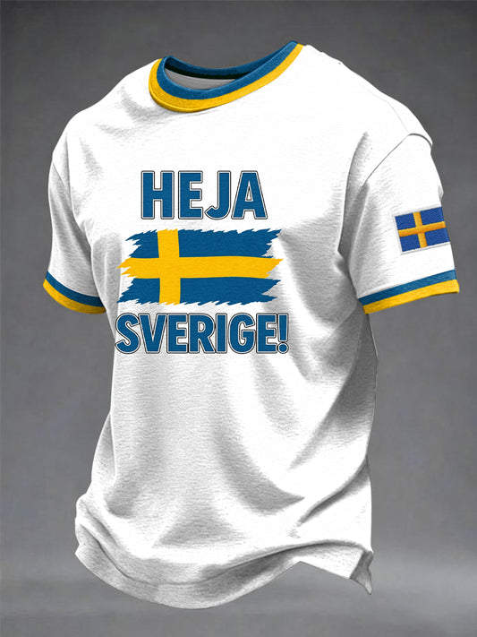 Men's T-shirt with "Heja Sverige" design