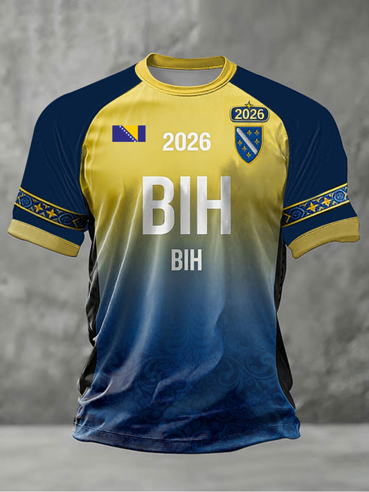 Mr. Bosnia ZMAJEVI Football Fan Printed Short Sleeve T-shirt