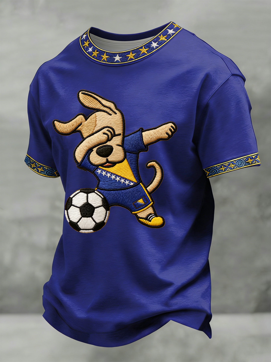 Mr. Bosnia ZMAJEVI Football Fan Printed Short Sleeve T-shirt