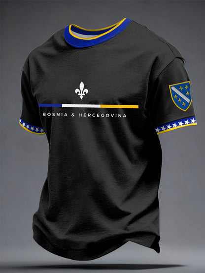 Mr. Bosnia DRAGONS Football Fan Printed T-shirt