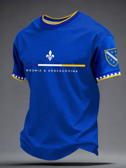 Mr. Bosnia DRAGONS Football Fan Printed T-shirt