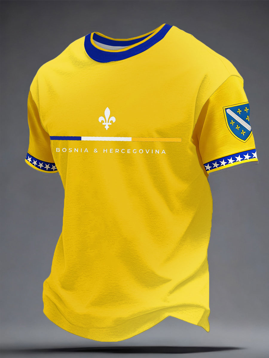 Mr. Bosnia DRAGONS Football Fan Printed T-shirt