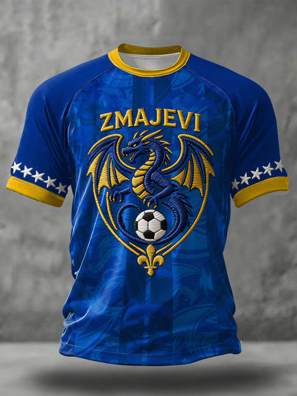 Herr Bosno ZMAJEVI Fotbollslärares tryckt t-shirt