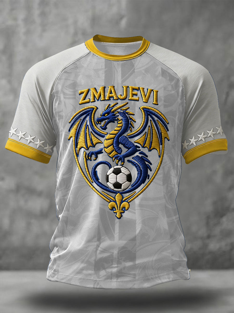 Herr Bosno ZMAJEVI Fotbollslärares tryckt t-shirt