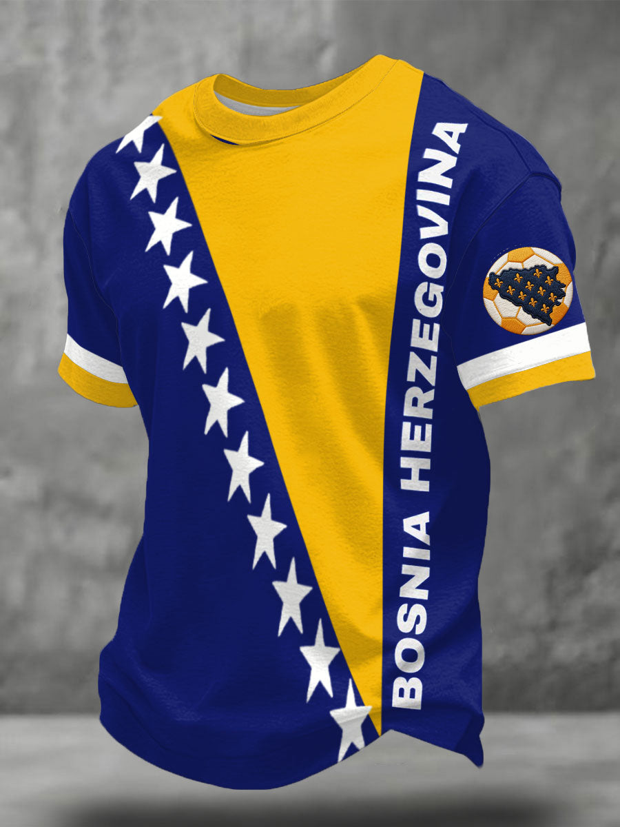 Mäns Bosno ZMAJEVI fotboll Lover Tryckt T-shirt