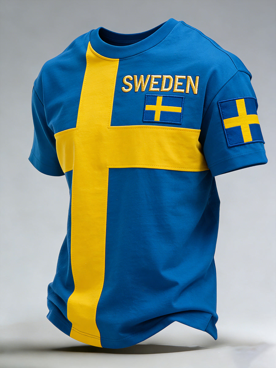 Retro svensk konstinspirerad tryckt ledig topp